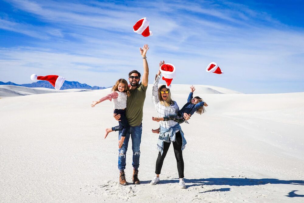 The Judge family traveling in New Mexico