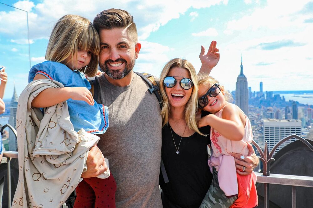 The Judge family traveling in New York