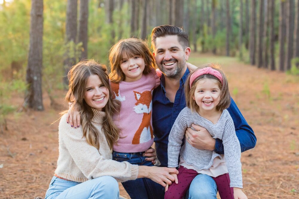 The Judge family camping in North Carolina