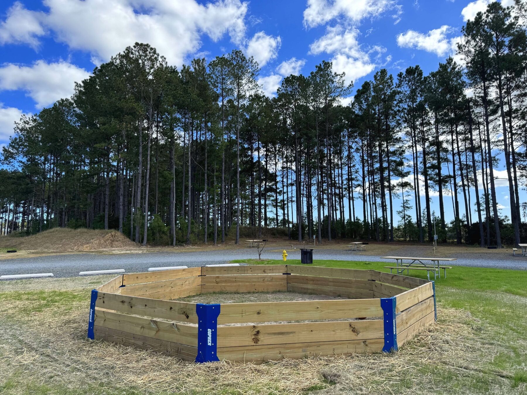 The gaga ball pit at In The Pines campground