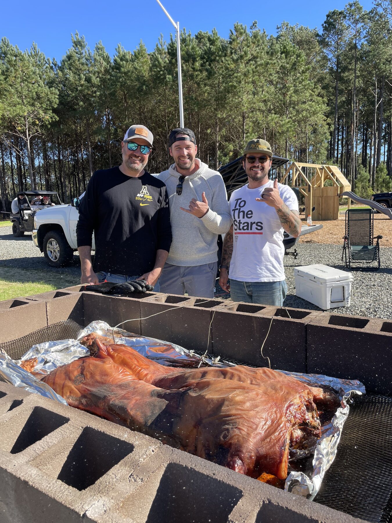 A pig pickin on the grounds at In The Pines