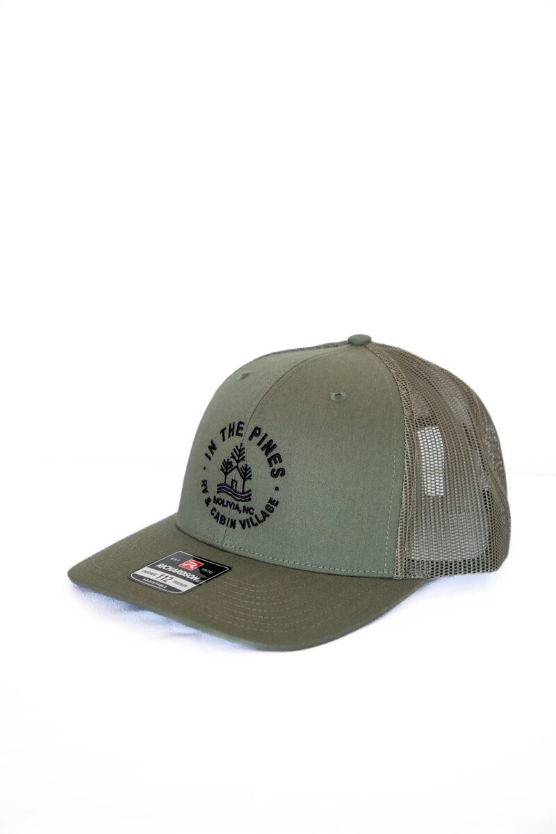 In The Pines olive trucker hat